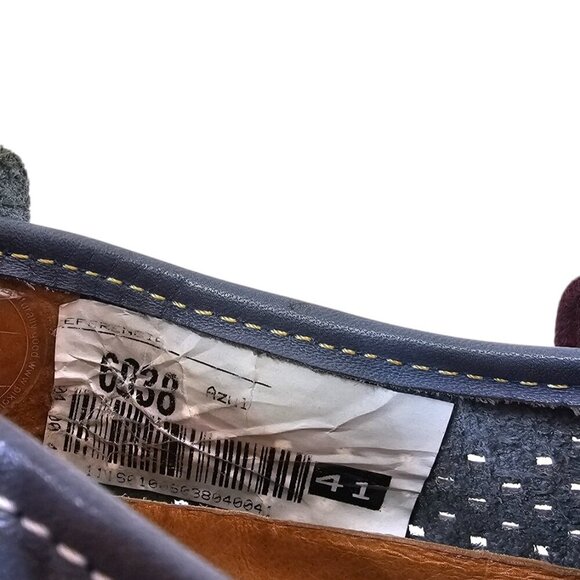 Pikolinos Mens Jerez Perforated Lace Up Leather Sneakers in Blue Azul, Size 41/8 - Picture 6 of 10